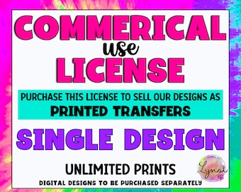 Licenza per vendere trasferibili stampati/disegno singolo/licenza di acquisto una tantum - Vendi disegni di Lynsi come trasferibili