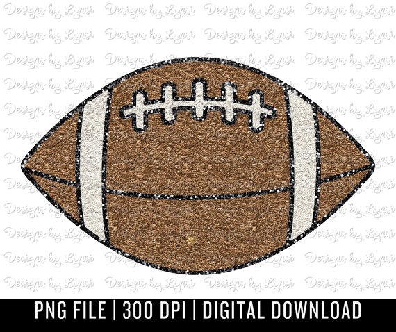 Faux Chenille Football PNG Digital Design - Football PNG - Football Faux Chenille Patch - Football DTF Sublimation - Chenille Patches Png