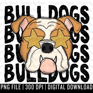 Bulldogs Preppy Mascot PNG Digital Design - Bulldog Mascot - School Spirit Design - Bulldogs Png - Football Team Mascot