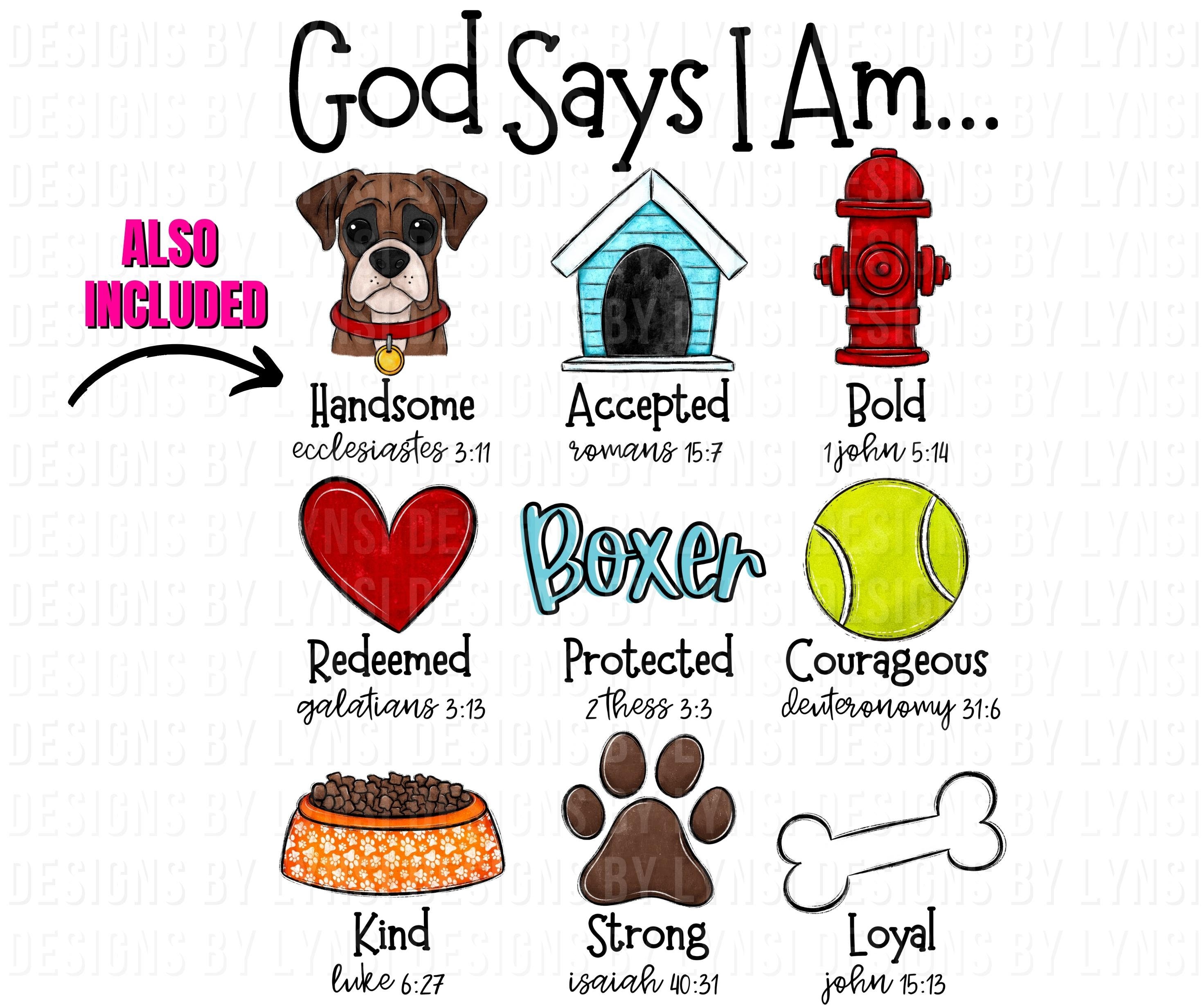 God Says I Am PNG Digital Design - Christian Sublimation Design - God ...