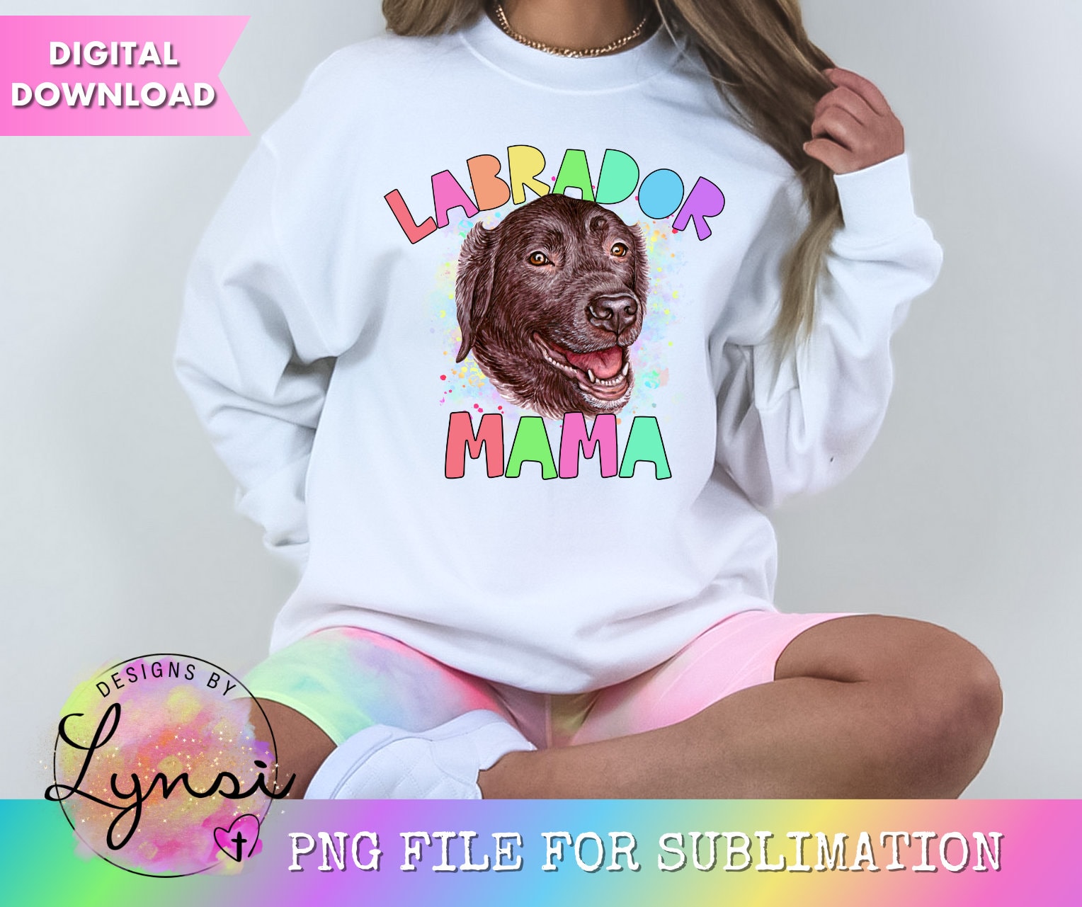 Labrador Mama PNG Digital Download - Lab Sublimation Design - Dog Mama ...