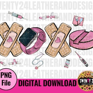Nurse XOXO PNG Digital Download - Sublimation Design - Nurse Clipart - Nurse Valentine - Medical PNG