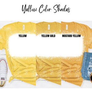 Bella Canvas 3001 Heather Mustard Mockup - Bleached T-shirt Mockup ...