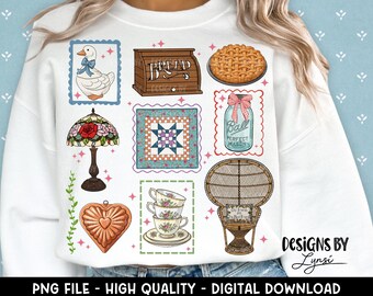 Articoli usati Grandma Core PNG Design digitale - Design a sublimazione Cottage Core - Fattoria - Design per magliette vintage