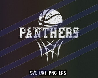Panthers Basketball instant download cricut cutfile PNG svg dxf eps vector file logo