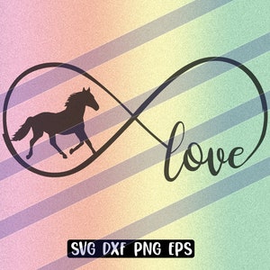 Horse Infinite Love svg dxf png eps Cricut cutfile vector silhouette