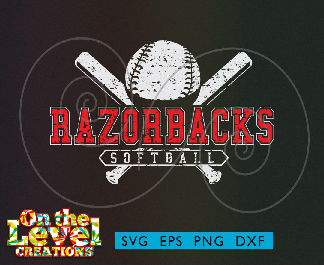Razorbacks Softball Cutfile Download Svg Dxf Png Eps Instant Download ...