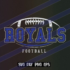 Royals voetbal svg dxf png eps cricut cutfile school voetbal cheer teamgeest logo