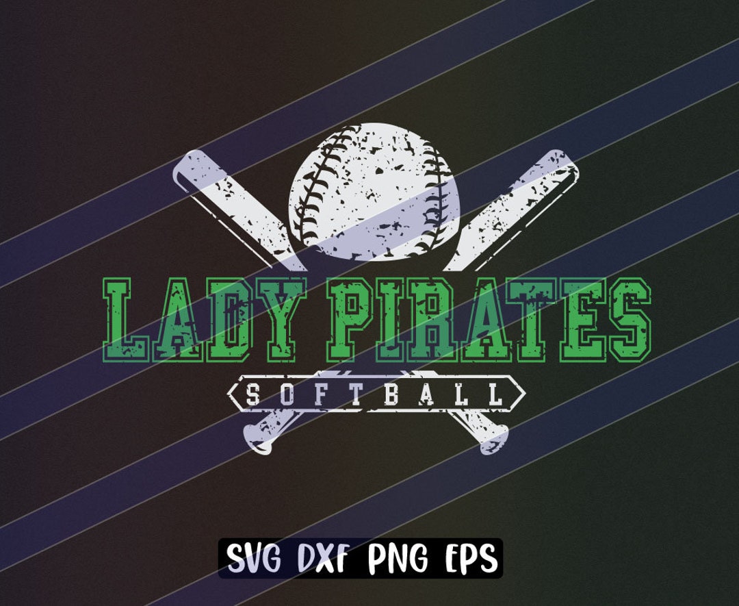 SVG Lady Pirates Softball Cutfile Download Dxf Png Eps Instant - Etsy