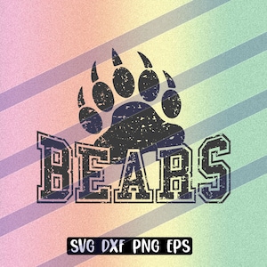 Berenpoot svg dxf png eps cricut cutfile school voetbal cheer teamgeest noodlijdende logo