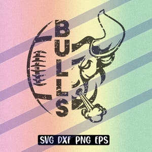 Bulls Football svg dxf png eps cricut cutfile escola futebol cheer logo