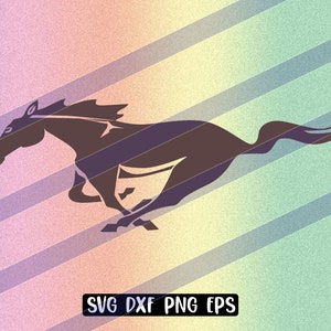 Mustang horse svg dxf png eps instant download cricut silhouette cutfile