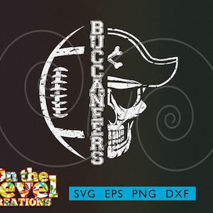 Equipo de porristas de fútbol de los Buccaneers, logotipo de Spirit Football, svg, dxf, png, eps, cricut, cutfile