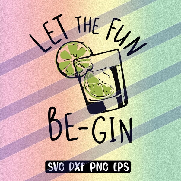 Autocollant Mural Déco Let The Fun Be Gin Wickedstickers