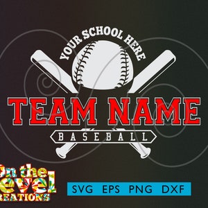 Custom Personalised Baseball logo cutfile download  svg dxf png eps School spirit Mascot text sublimation