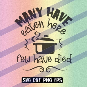 Molti mangiati pochi morti svg png dxf eps formati di file download digitale cutfile stampabile Cricut Silhouette regalo Decorazione cucina strofinaccio