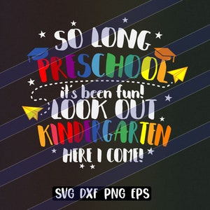 Hasta luego, preescolar, jardín de infantes, svg, dxf, png, eps, vector, cutfile, cricut, silueta. ¡Miren, aquí vengo!