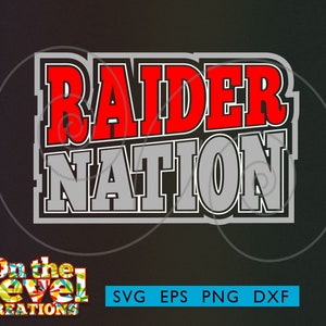 Raider Nation svg dxf png eps cricut cutfile school cheer team Spirit