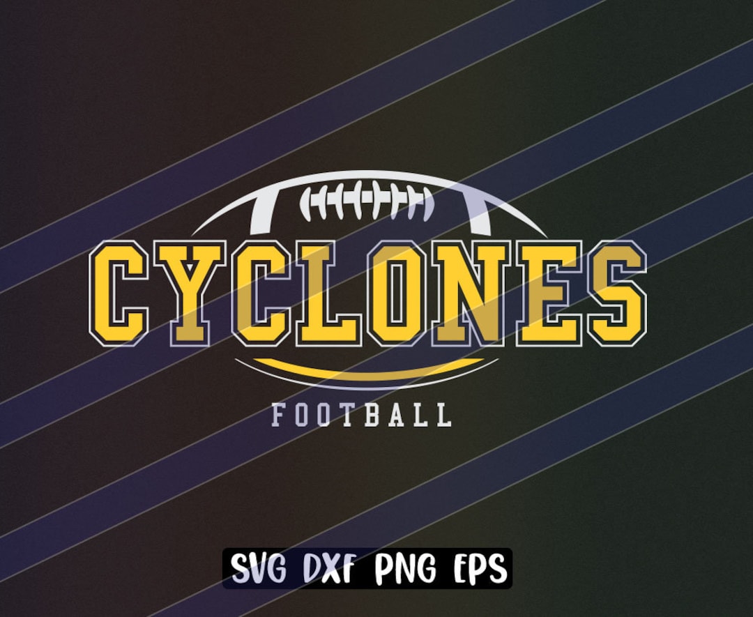 Cyclones Football Svg Dxf Png Eps Cricut Cutfile School Etsy
