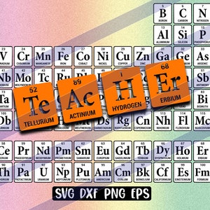 Periodic Table svg dxf png eps instant download cricut silhouette cutfile