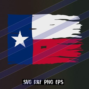 Texas Flag Png eps svg dxf instant download cricut cutfile distressed vector torn ripped