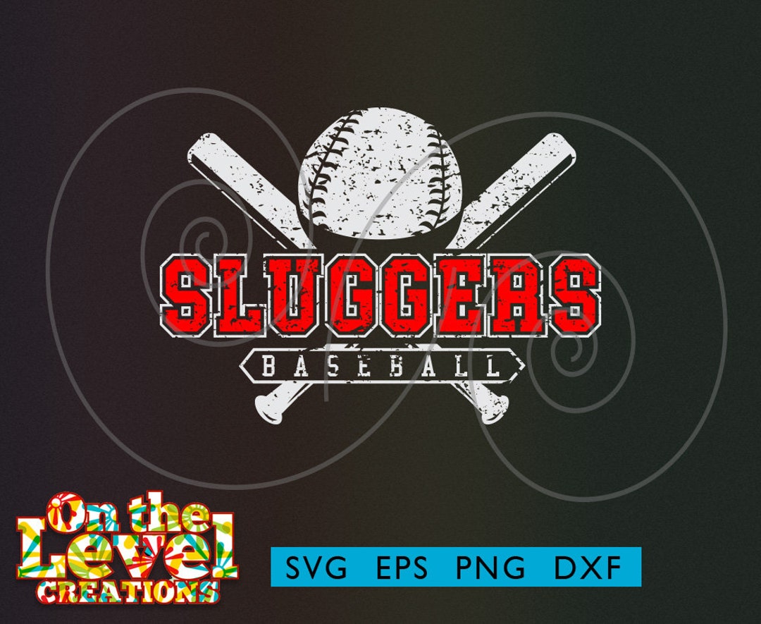 Sluggers Baseball Cutfile Download Svg Dxf Png Eps Instant Download Vector School Spirit Logo Etsy