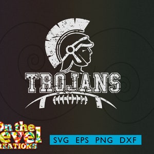 Trojans Football svg dxf png eps cricut cutfile school football cheer team Spirit logo