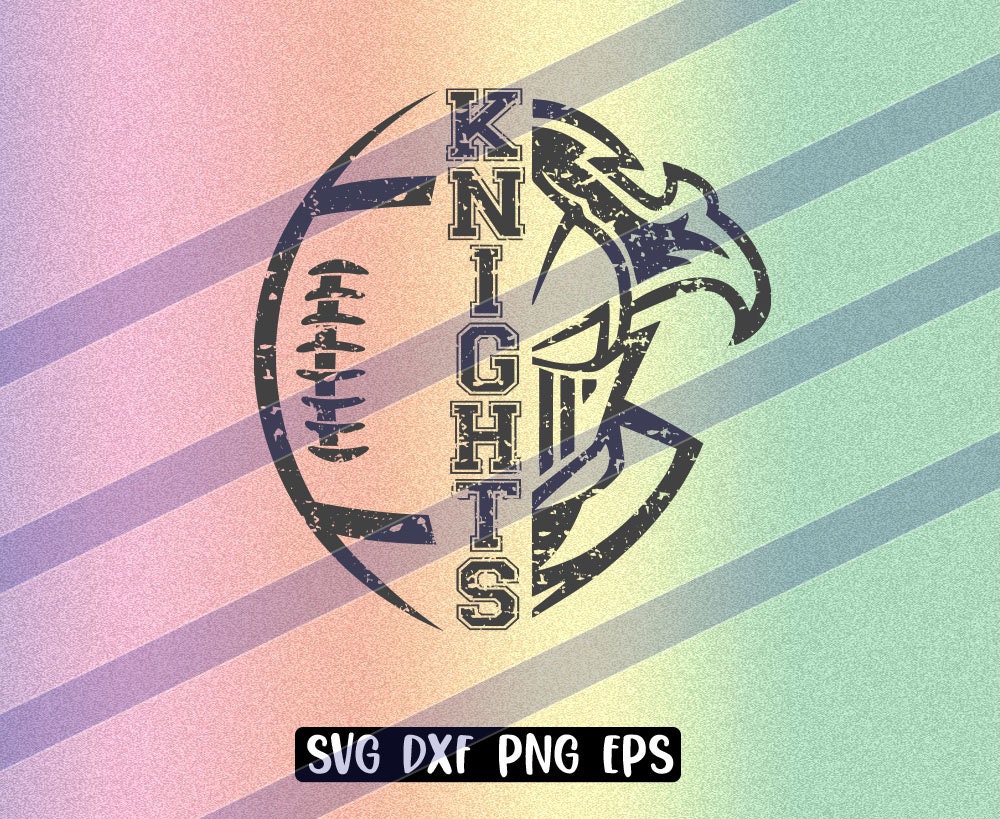 Knights Football svg dxf png eps cricut cutfile school football cheer team Spirit logo