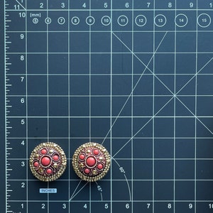 Vintage Kalinger Paris Jumbo Etruscan Clip On Earrings image 7