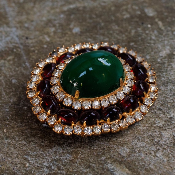 Hattie Carnegie Moghul Emerald, Ruby, Diamante Gl… - image 8