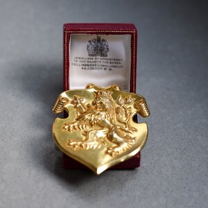 Vintage MIRIAM HASKELL 1950’s Providentiae Memore Coat of Arms Brooch