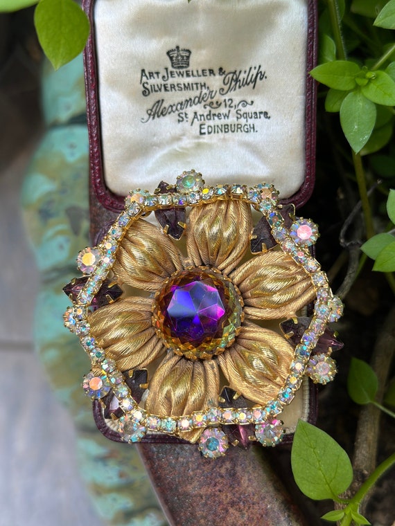 Vintage Hobe Signed Large Statement Brooch with W… - image 7