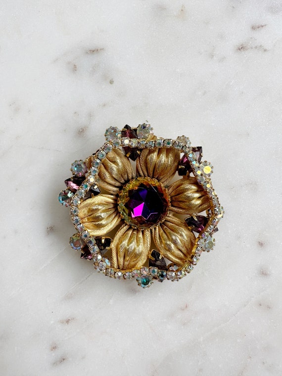 Vintage Hobe Signed Large Statement Brooch with W… - image 8