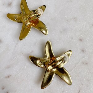 Amazing SAL Signed Starfish Shaped Massive Designer Clip On Earrings with Clear and Colorful Rhinestones image 9