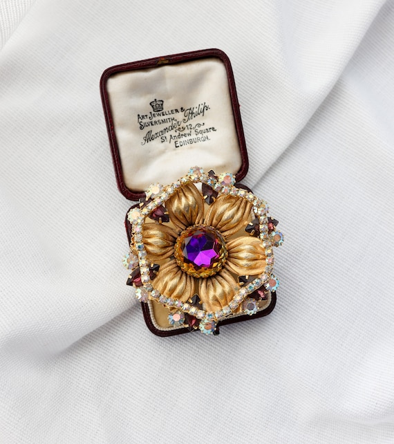 Vintage Hobe Signed Large Statement Brooch with W… - image 6