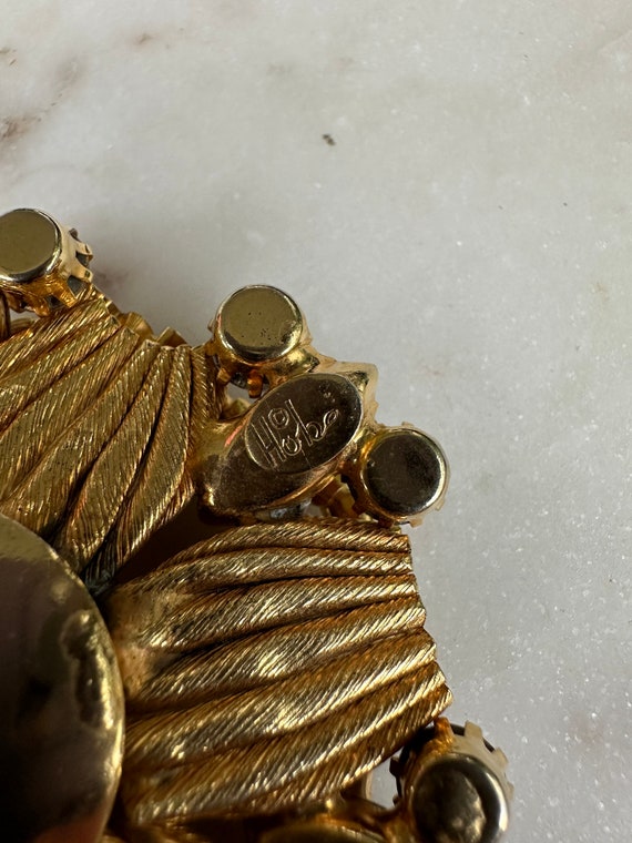 Vintage Hobe Signed Large Statement Brooch with W… - image 4