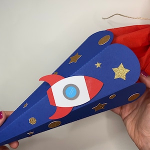 Mini Schultüte Rakete als Bastelset