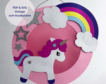 Modèle de lanterne licorne à fabriquer soi-même – Téléchargement PDF et SVG