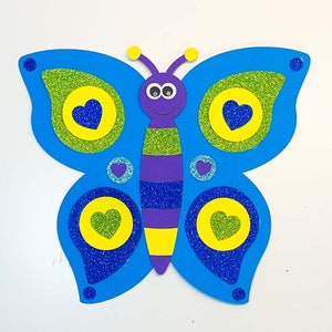 Schmetterling blau als Bastelset