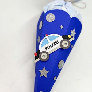 Mini Schultüte Polizei als Bastelset