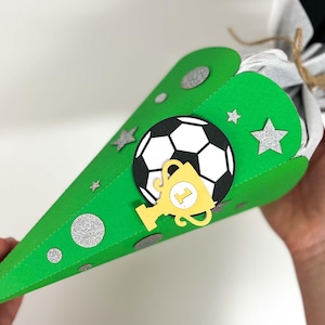 Mini Schultüte Fußball als Bastelset