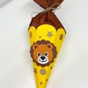 Mini cone escolar de leão como conjunto de artesanato