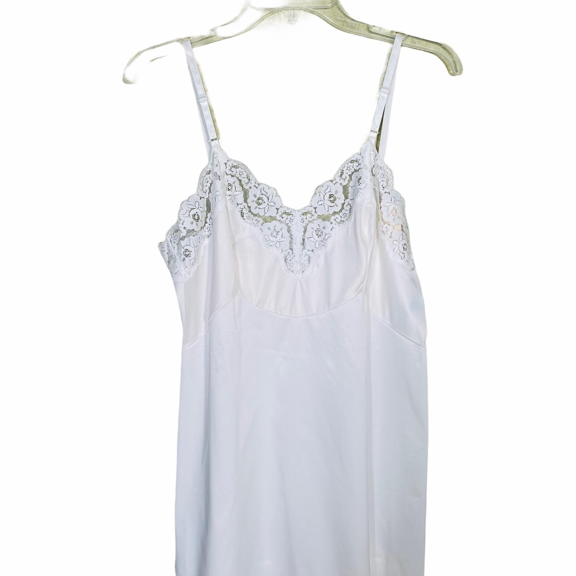 Vintage Vanity Fair White Lace Full Slip Robe T.N.O. Etsy