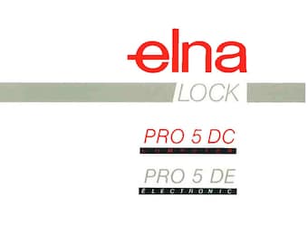 ELNA Lock Pro 5DE Pro 5DC Manual PDF, ELNA Sewing Machine Instruction Manual Download