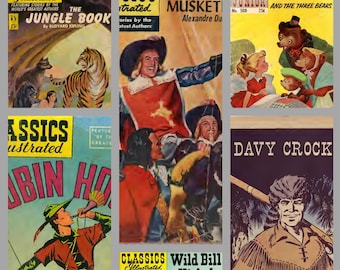 Vintage Classics Illustrated Comic Book Collection PDF, Classics Illustrated Junior, 261 Classics Illustrated Comics, Sofort Download