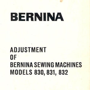Bernina Record 830 Manual, How to Oil Bernina 830 Record, Bernina 830