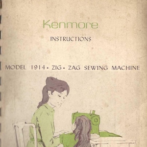 Kenmore 1914 , 158.19140 158.19141 158.19142 Manuale della macchina per cucire PDF, Download del manuale di istruzioni della macchina per cucire a zigzag Kenmore 1914