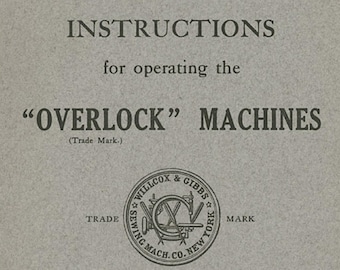 Manuale Willcox e Gibbs, macchina da cucire Willcox e Gibbs, Manuale di istruzioni per il download di PDF per cucire taglia-cuci