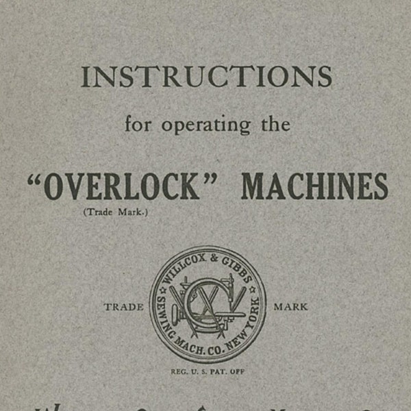 Wilcox and Gibbs Manual Etsy