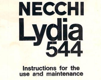 Necchi Lydia 544 Sewing Machine Manual PDF, Necchi Lydia 544 Service Manual, Necchi Sewing machine Manuals | PDF Digital Download